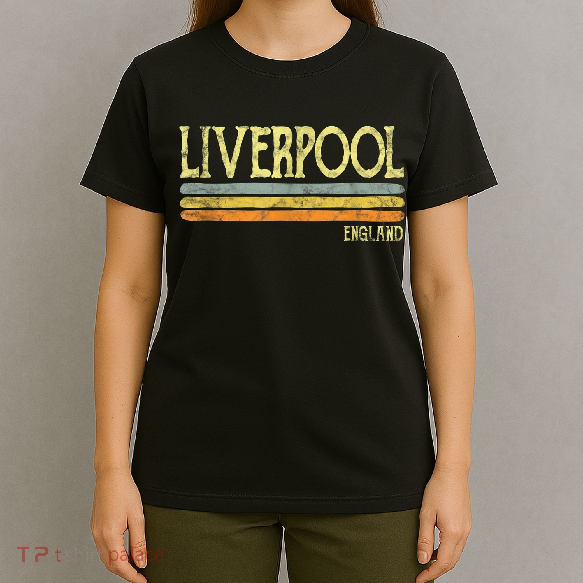 Vintage Liverpool England Tshirt British Love Gift Souvenir T-Shirt
