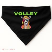 Volley Llama Funny Pickleball USA-Made Doggie Bandana thumb 0