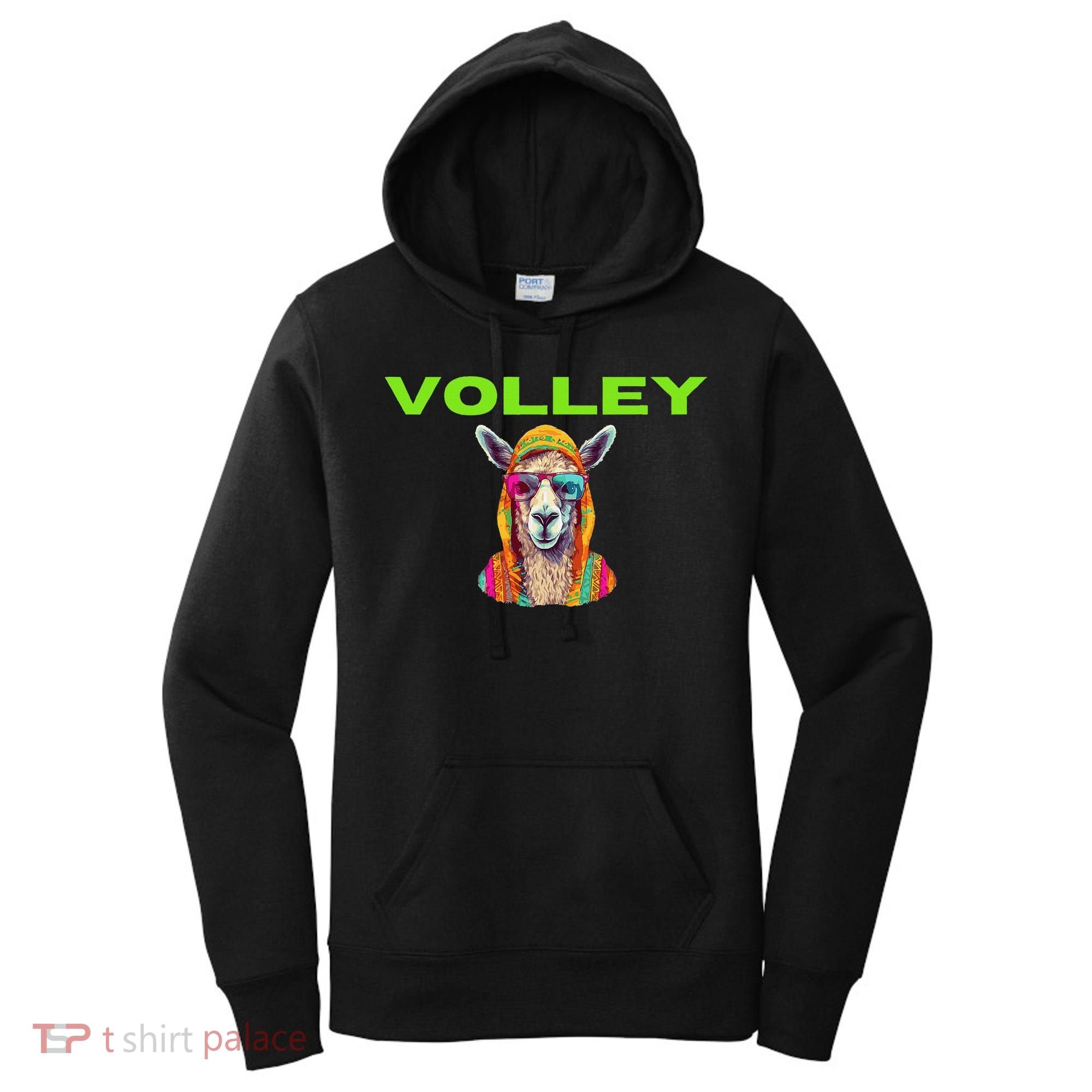 Volley Llama Funny Pickleball Women's Hoodie