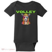 Volley Llama Funny Pickleball Baby Bodysuit thumb 0