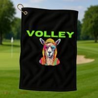 Volley Llama Funny Pickleball Golf Towel thumb 1