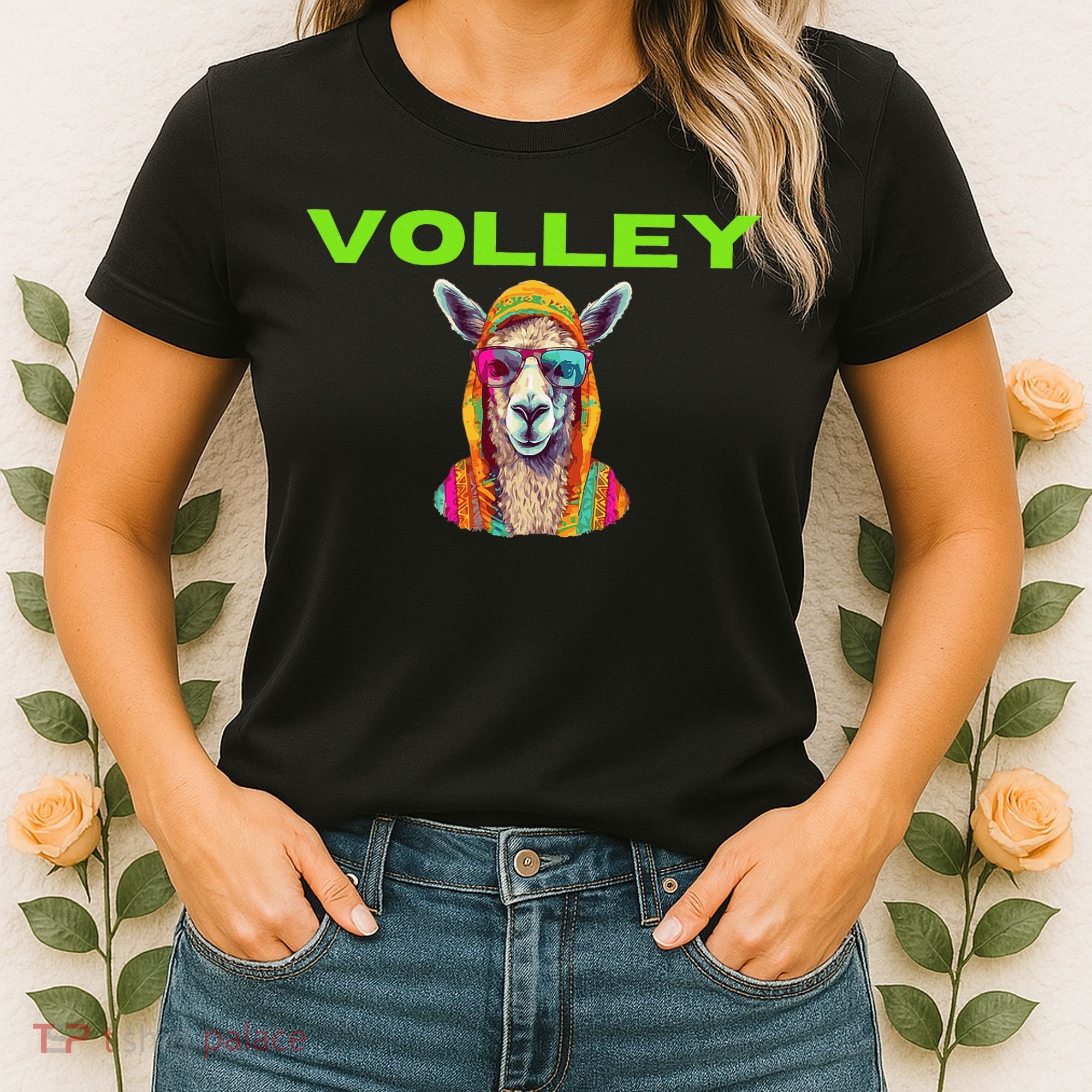 Volley Llama Funny Pickleball Women's T-Shirt