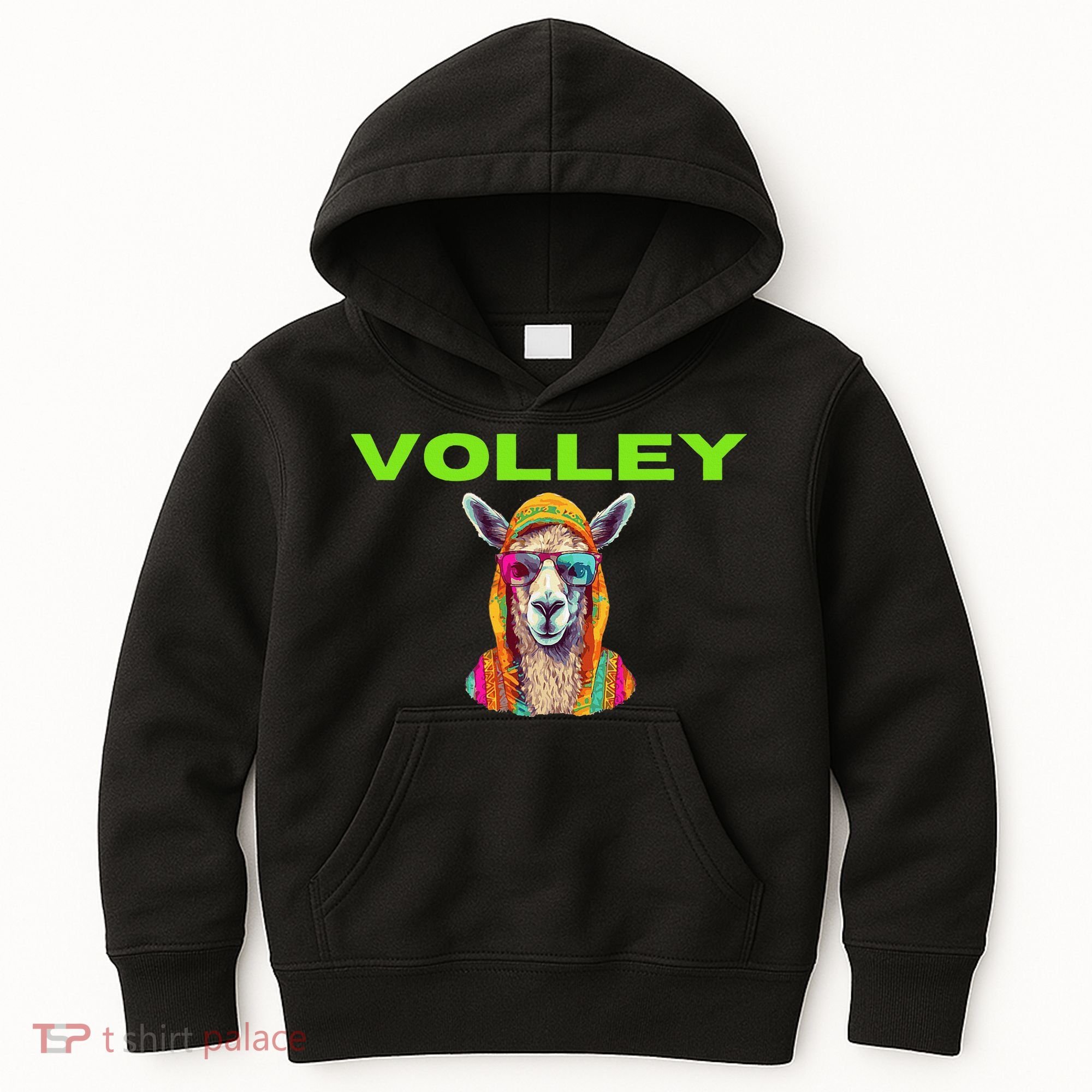 Volley Llama Funny Pickleball Kids Hoodie