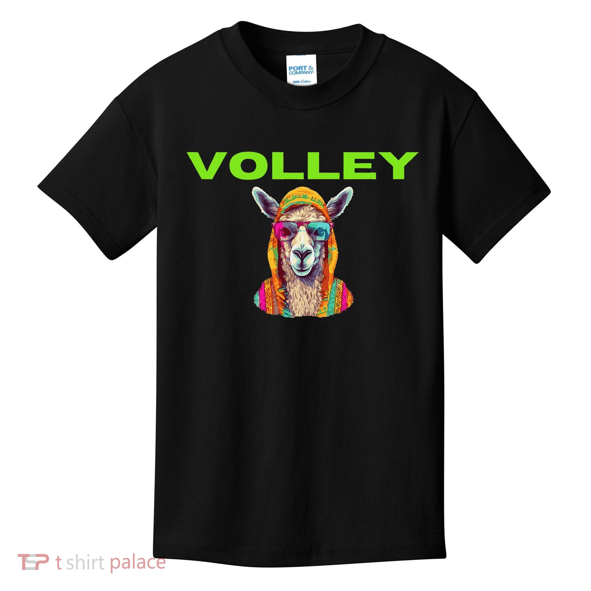 Volley Llama Funny Pickleball Kids T-Shirt