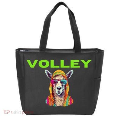 Volley Llama Funny Pickleball Tote Bag