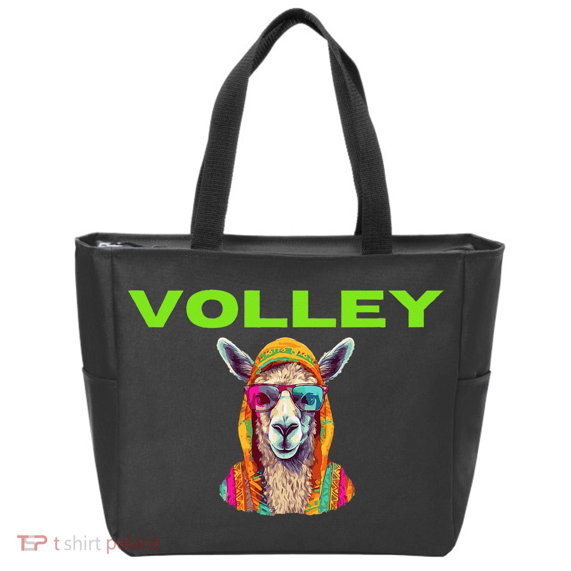 Volley Llama Funny Pickleball Tote Bag