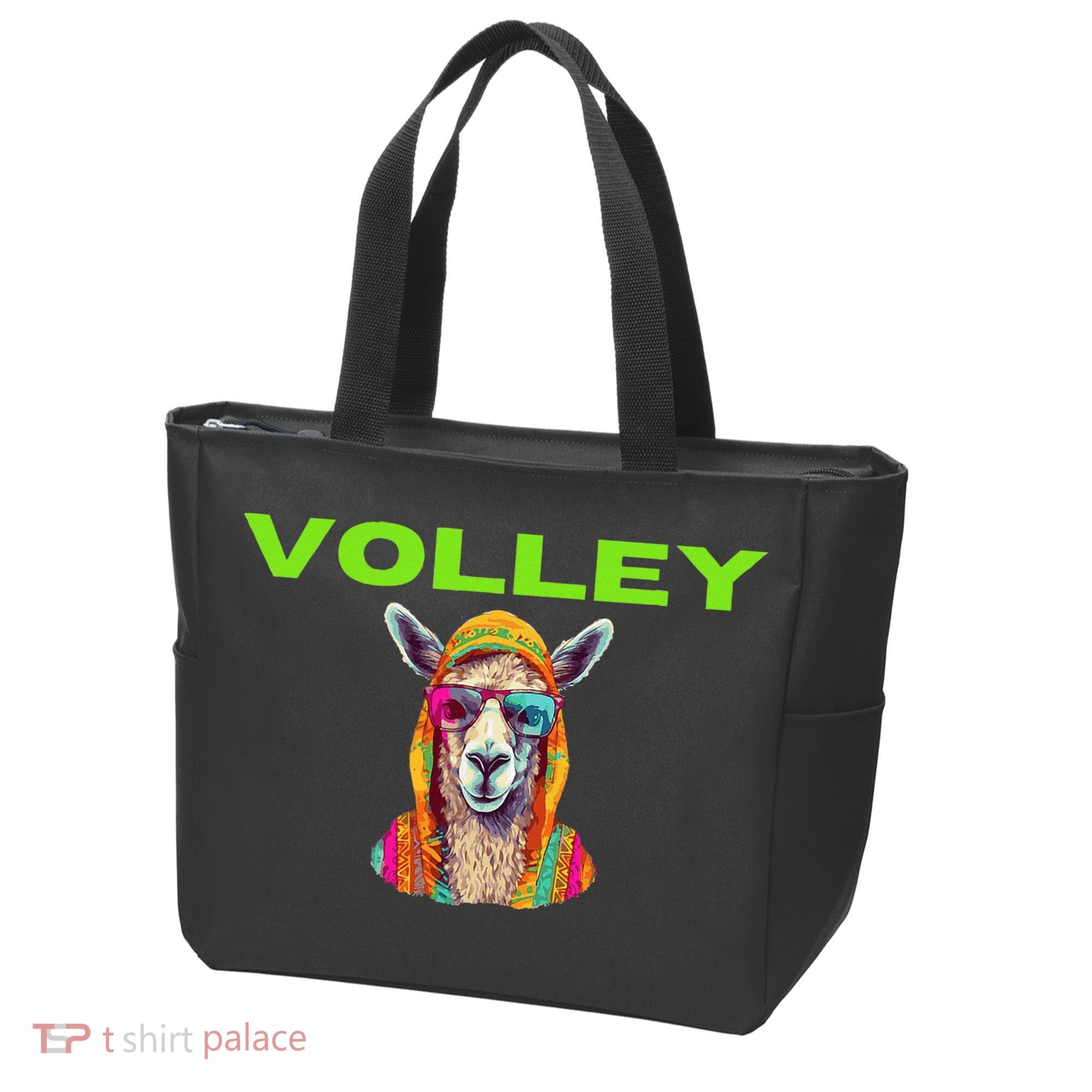 Volley Llama Funny Pickleball Tote Bag