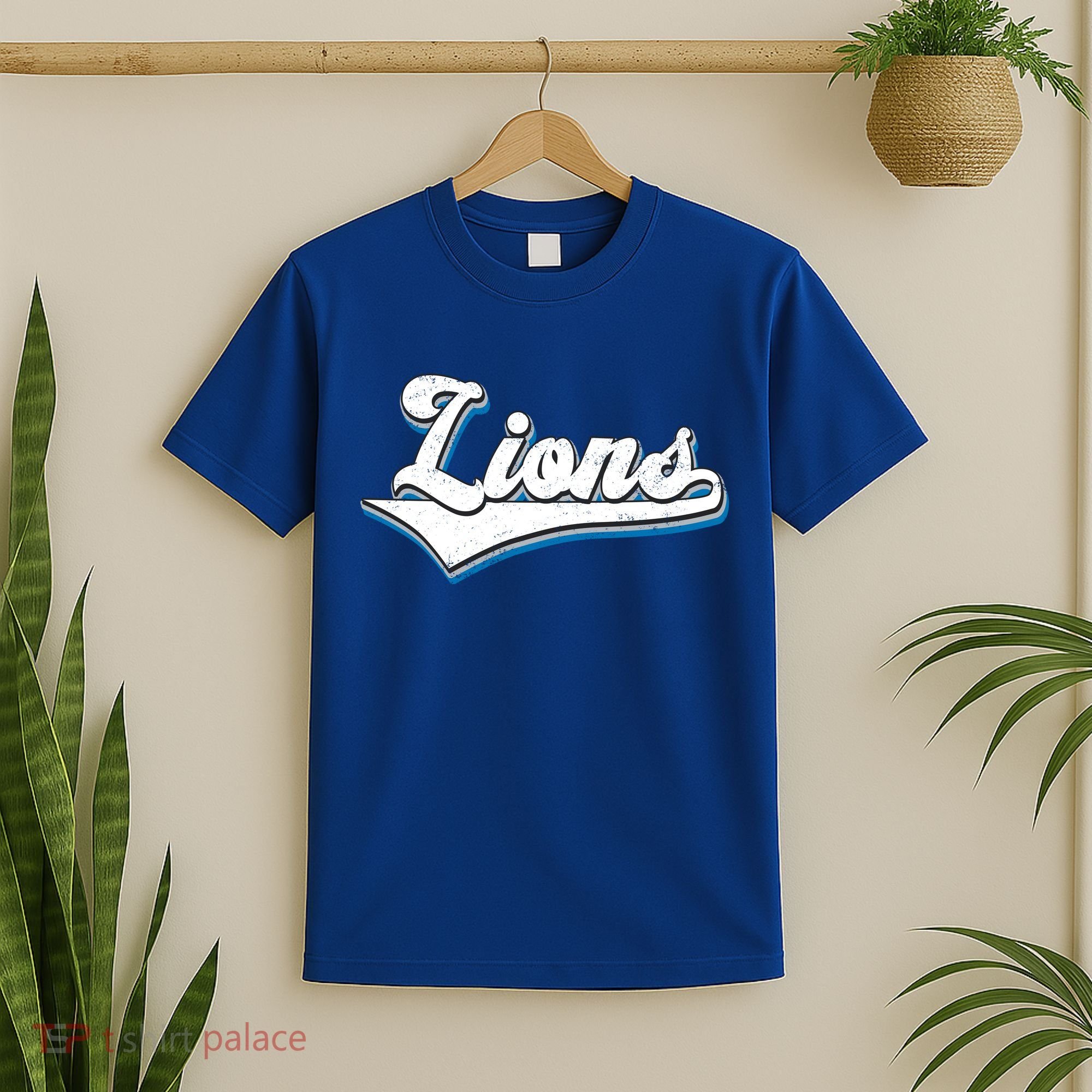 Vintage Lion Football Logo T-Shirt