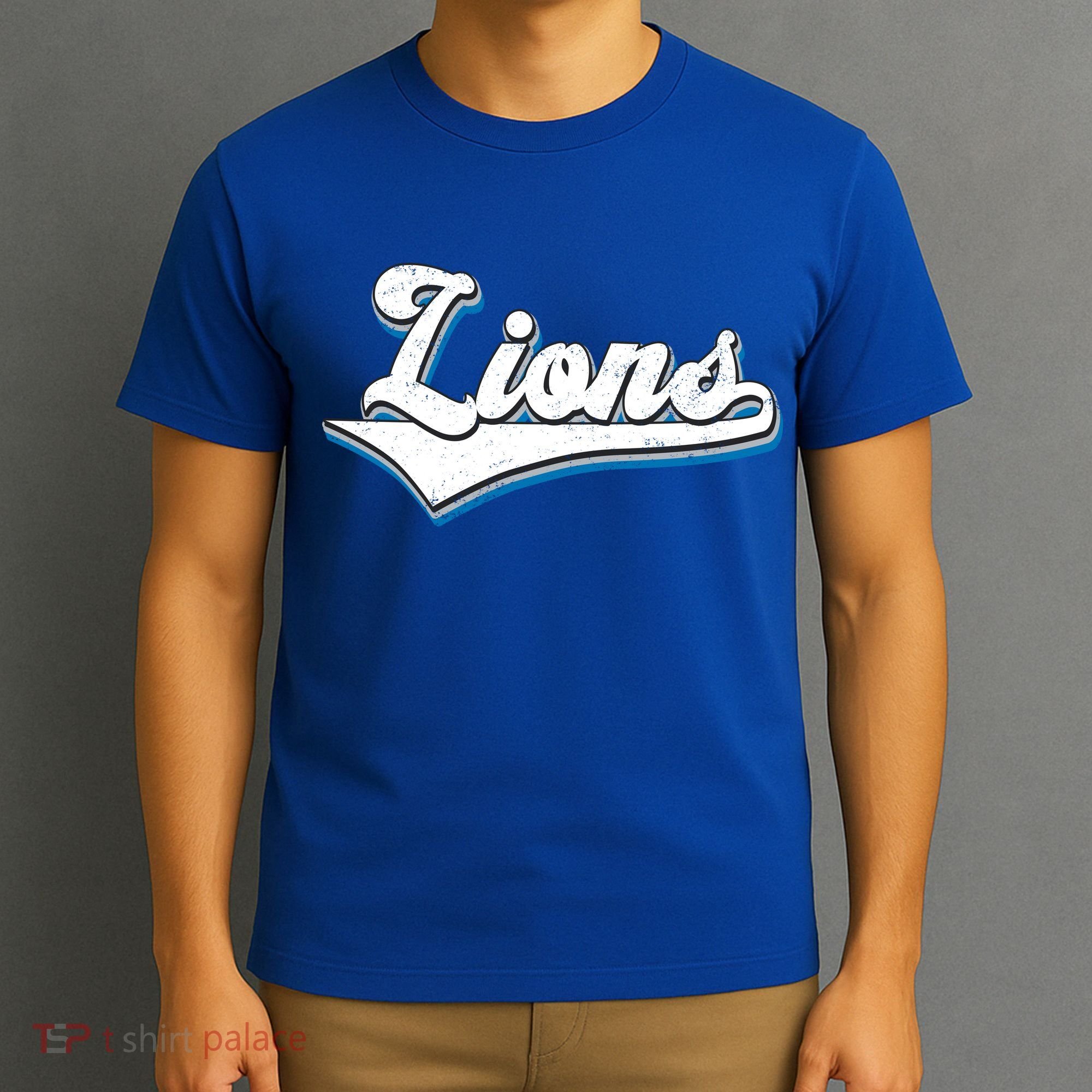 Vintage Lion Football Logo T-Shirt
