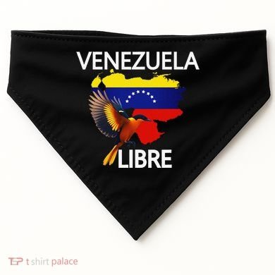 Venezuela Libre Flag Pride Bandera Venezolana Root USA-Made Doggie Bandana