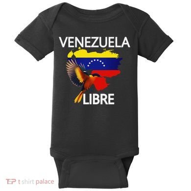 Venezuela Libre Flag Pride Bandera Venezolana Root Baby Bodysuit