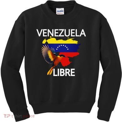 Venezuela Libre Flag Pride Bandera Venezolana Root Kids Sweatshirt
