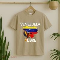 Venezuela Libre Flag Pride Bandera Venezolana Root T-Shirt thumb 2