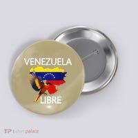 Venezuela Libre Flag Pride Bandera Venezolana Root Button thumb 0
