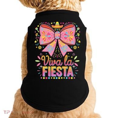 Viva La Fiesta Coquette Bow Cinco De Mayo Mexican Doggie Tank