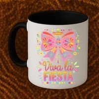 Viva La Fiesta Coquette Bow Cinco De Mayo Mexican Coffee Mug thumb 2