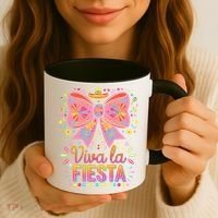 Viva La Fiesta Coquette Bow Cinco De Mayo Mexican Coffee Mug thumb 3