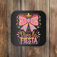 Viva La Fiesta Coquette Bow Cinco De Mayo Mexican Coaster thumb 0