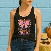 Viva La Fiesta Coquette Bow Cinco De Mayo Mexican Women's Tank Top thumb 2