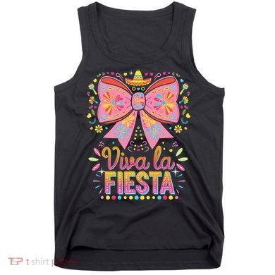 Viva La Fiesta Coquette Bow Cinco De Mayo Mexican Tank Top