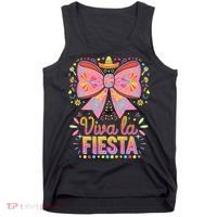 Viva La Fiesta Coquette Bow Cinco De Mayo Mexican Tank Top thumb 0
