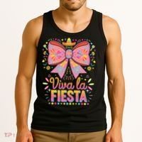 Viva La Fiesta Coquette Bow Cinco De Mayo Mexican Tank Top thumb 3