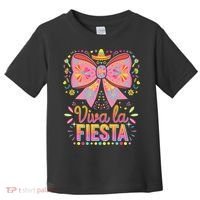 Viva La Fiesta Coquette Bow Cinco De Mayo Mexican Toddler T-Shirt thumb 0