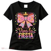 Viva La Fiesta Coquette Bow Cinco De Mayo Mexican Women's T-Shirt thumb 0