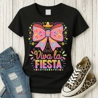 Viva La Fiesta Coquette Bow Cinco De Mayo Mexican Women's T-Shirt thumb 3