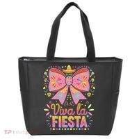 Viva La Fiesta Coquette Bow Cinco De Mayo Mexican Tote Bag thumb 0