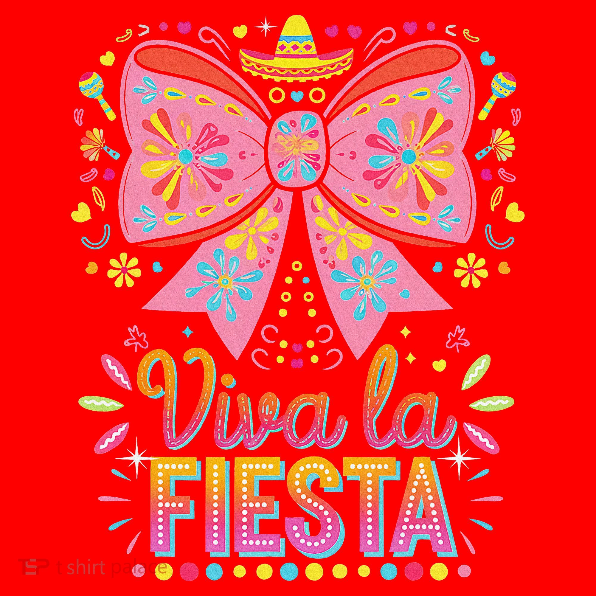 Viva La Fiesta Coquette Bow Cinco De Mayo Mexican Santa Hat