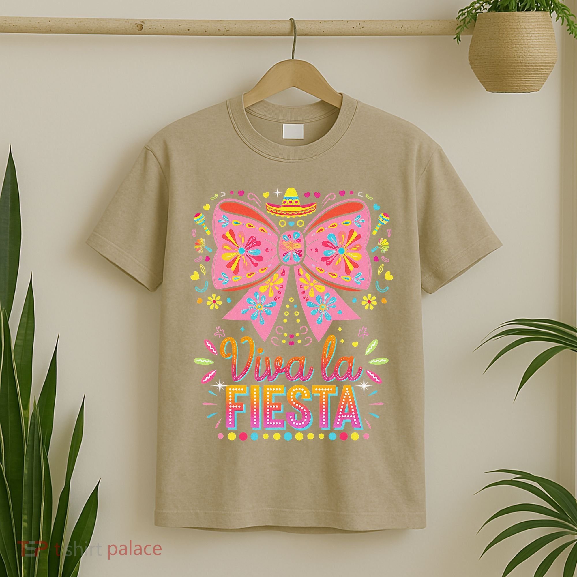 Viva La Fiesta Coquette Bow Cinco De Mayo Mexican T-Shirt