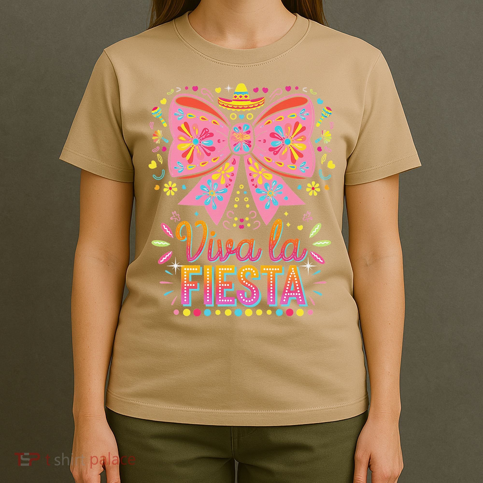 Viva La Fiesta Coquette Bow Cinco De Mayo Mexican T-Shirt