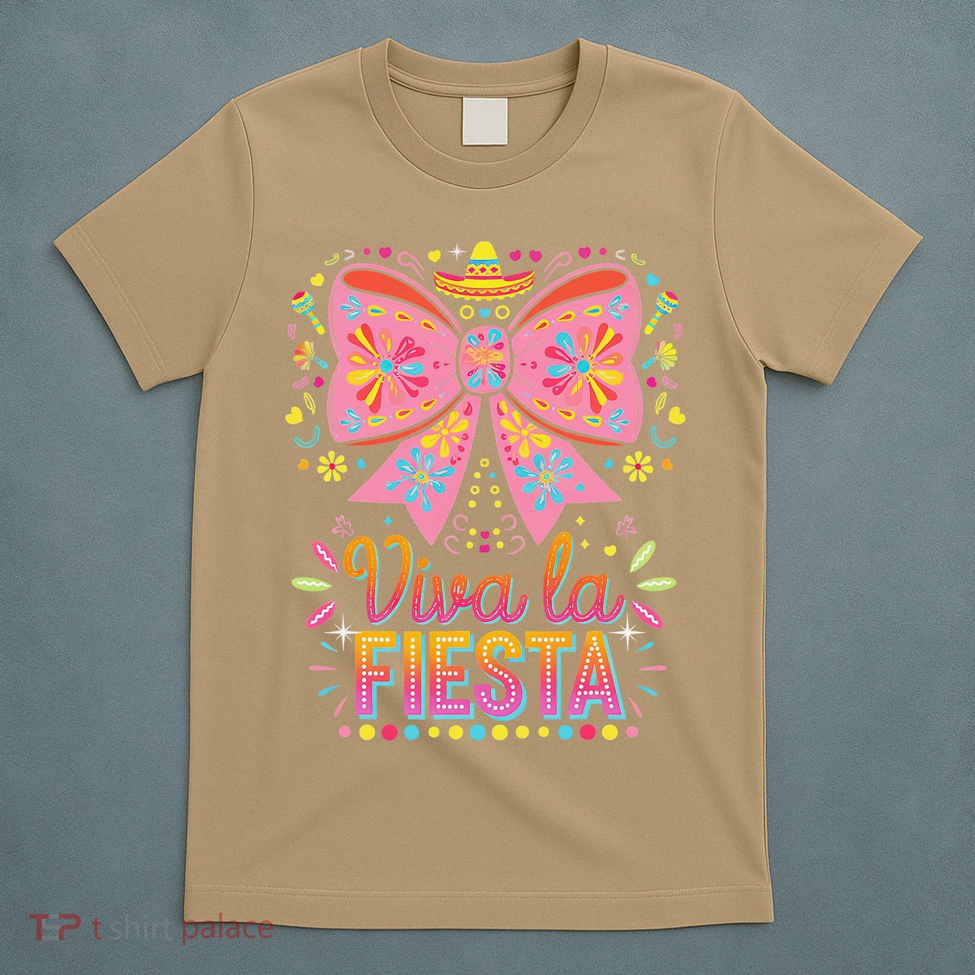 Viva La Fiesta Coquette Bow Cinco De Mayo Mexican T-Shirt