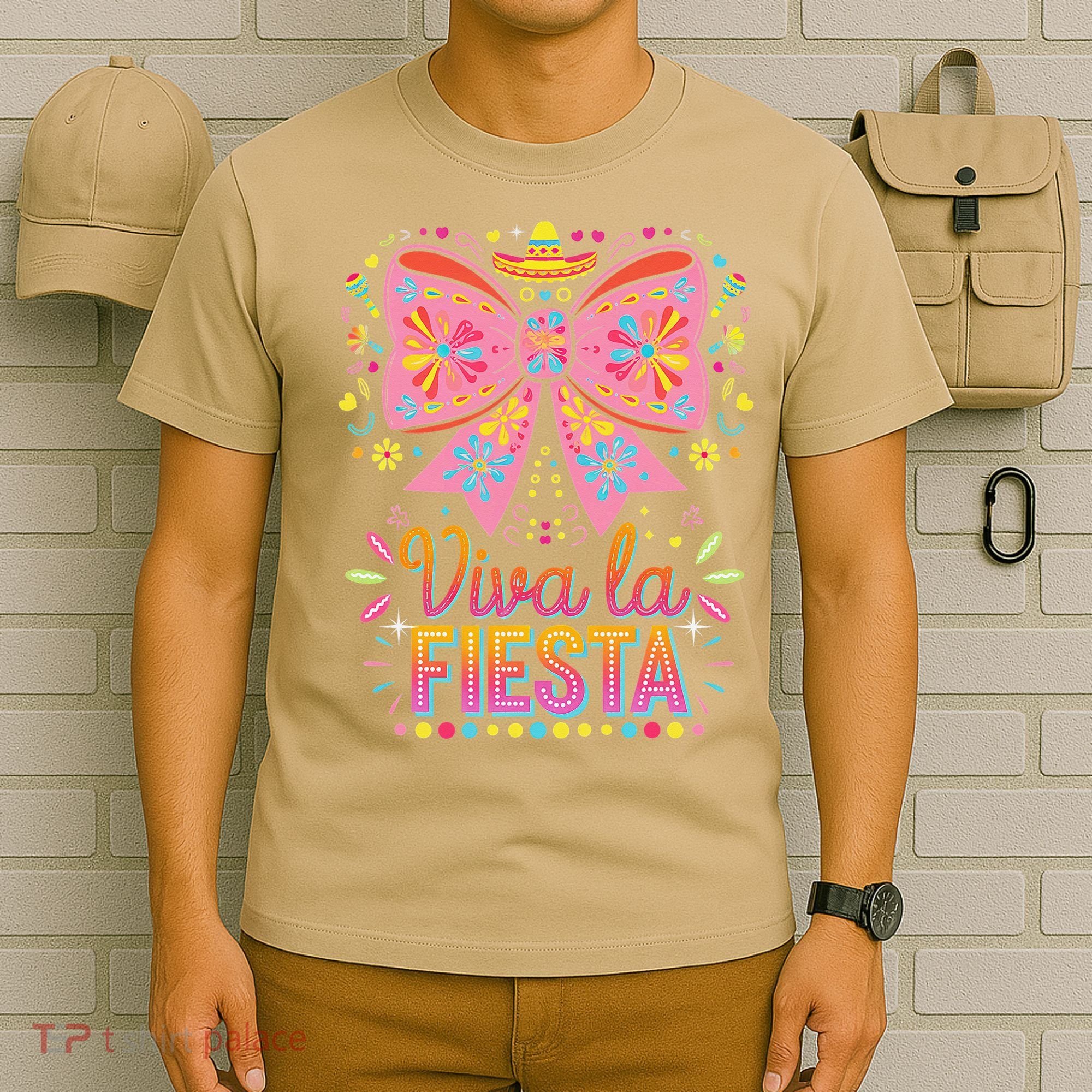 Viva La Fiesta Coquette Bow Cinco De Mayo Mexican T-Shirt