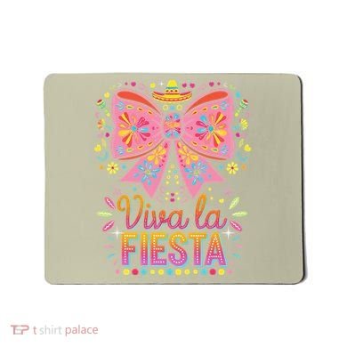 Viva La Fiesta Coquette Bow Cinco De Mayo Mexican Mousepad