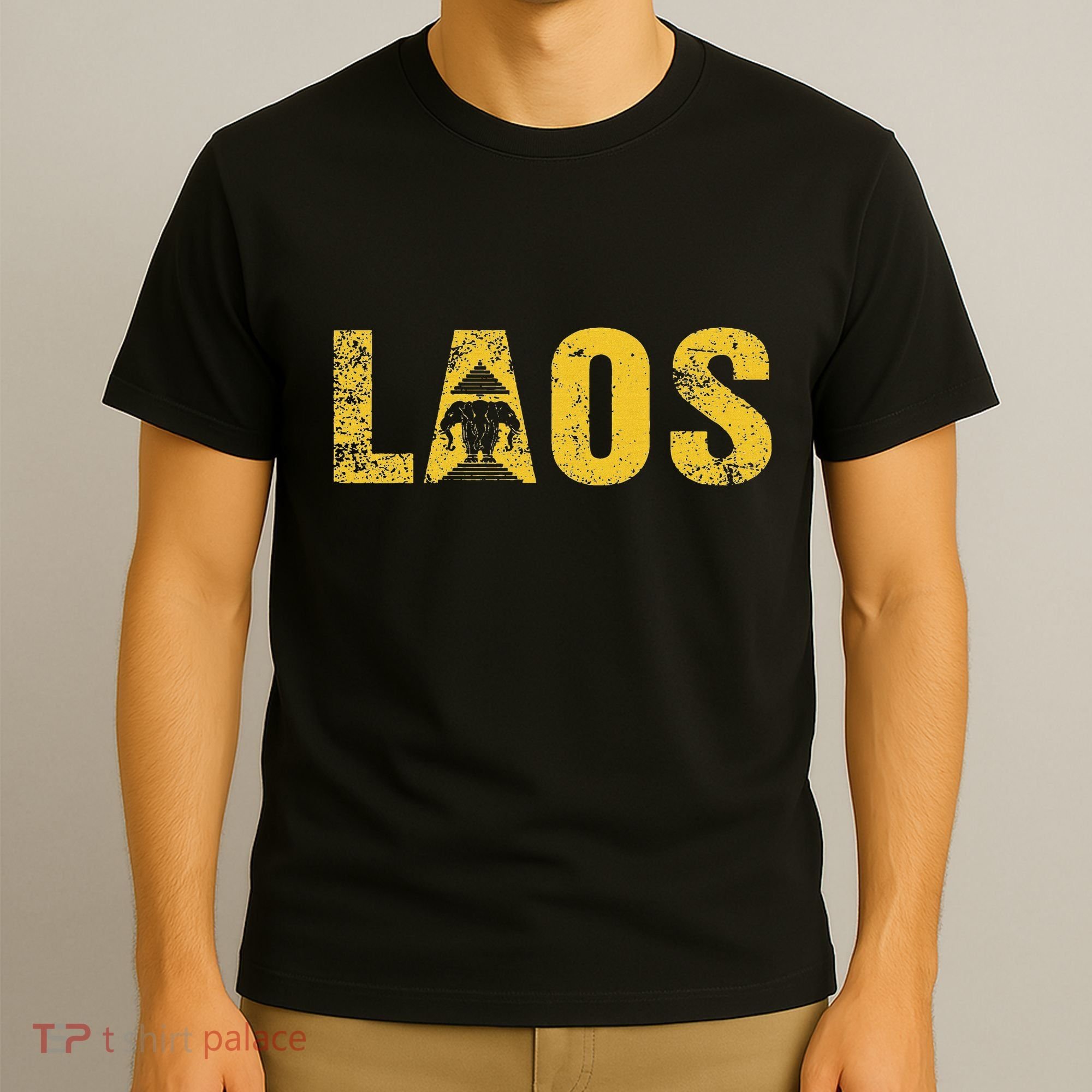 Vintage Laos Flag Vientiane Kingdom Of Laos T-Shirt