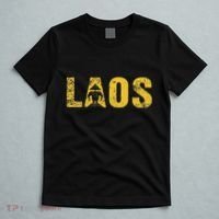 Vintage Laos Flag Vientiane Kingdom Of Laos T-Shirt thumb 5