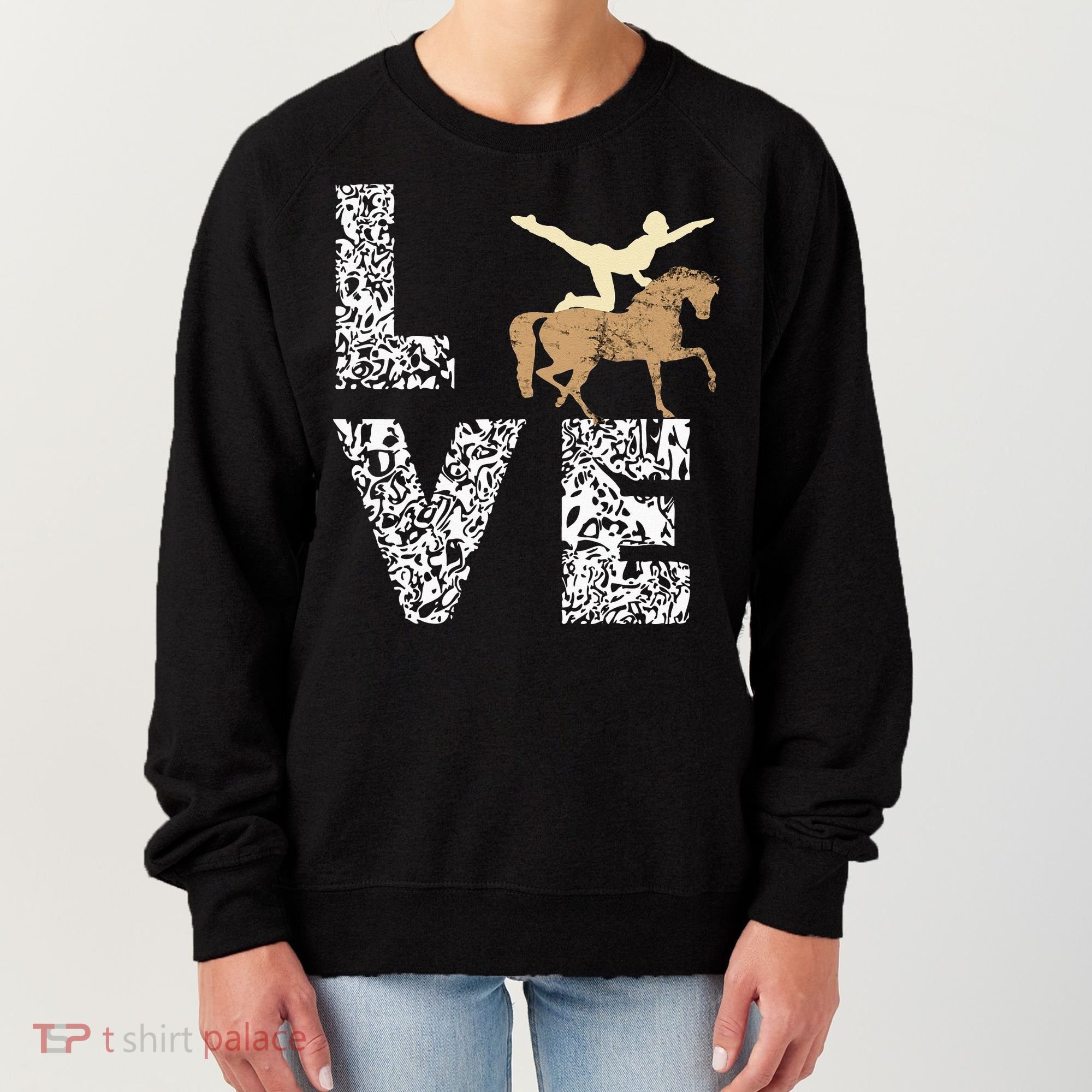 Vaulting Love Horseback Equestrian Horse Riding Acrobatics Women's Sweatshirt