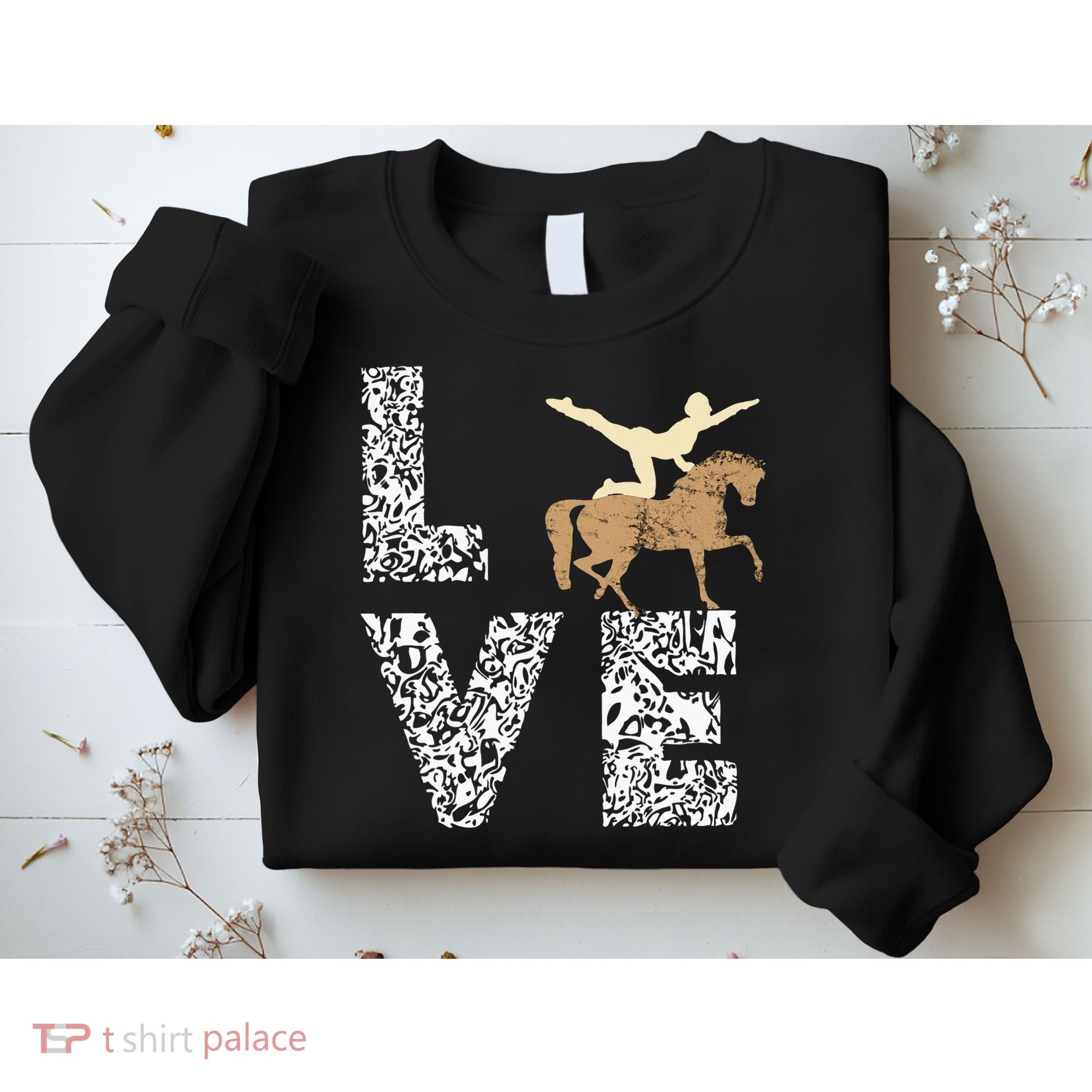 Vaulting Love Horseback Equestrian Horse Riding Acrobatics Sweatshirt