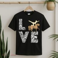 Vaulting Love Horseback Equestrian Horse Riding Acrobatics T-Shirt thumb 2