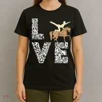 Vaulting Love Horseback Equestrian Horse Riding Acrobatics T-Shirt thumb 4