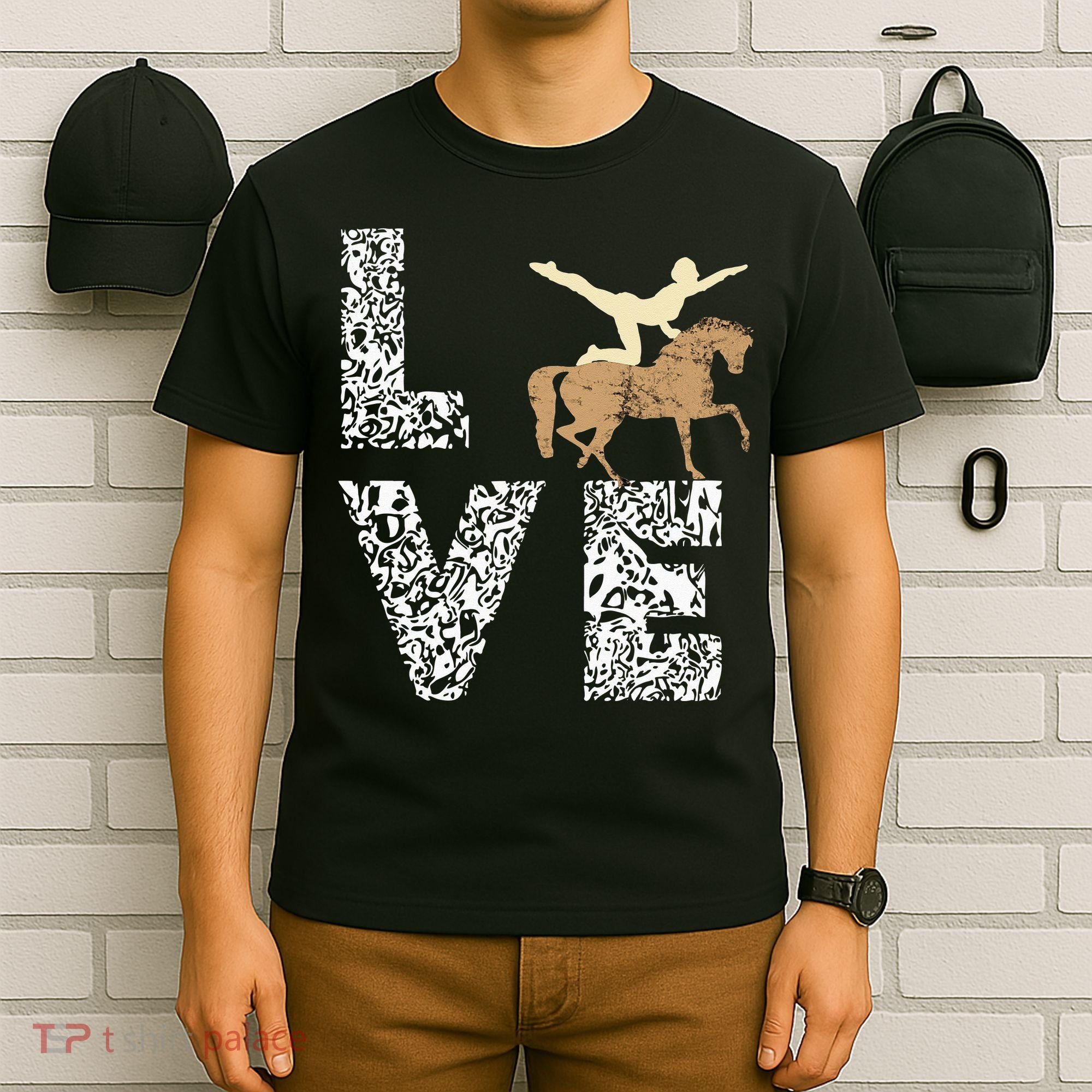 Vaulting Love Horseback Equestrian Horse Riding Acrobatics T-Shirt