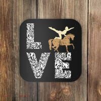 Vaulting Love Horseback Equestrian Horse Riding Acrobatics Coaster thumb 0