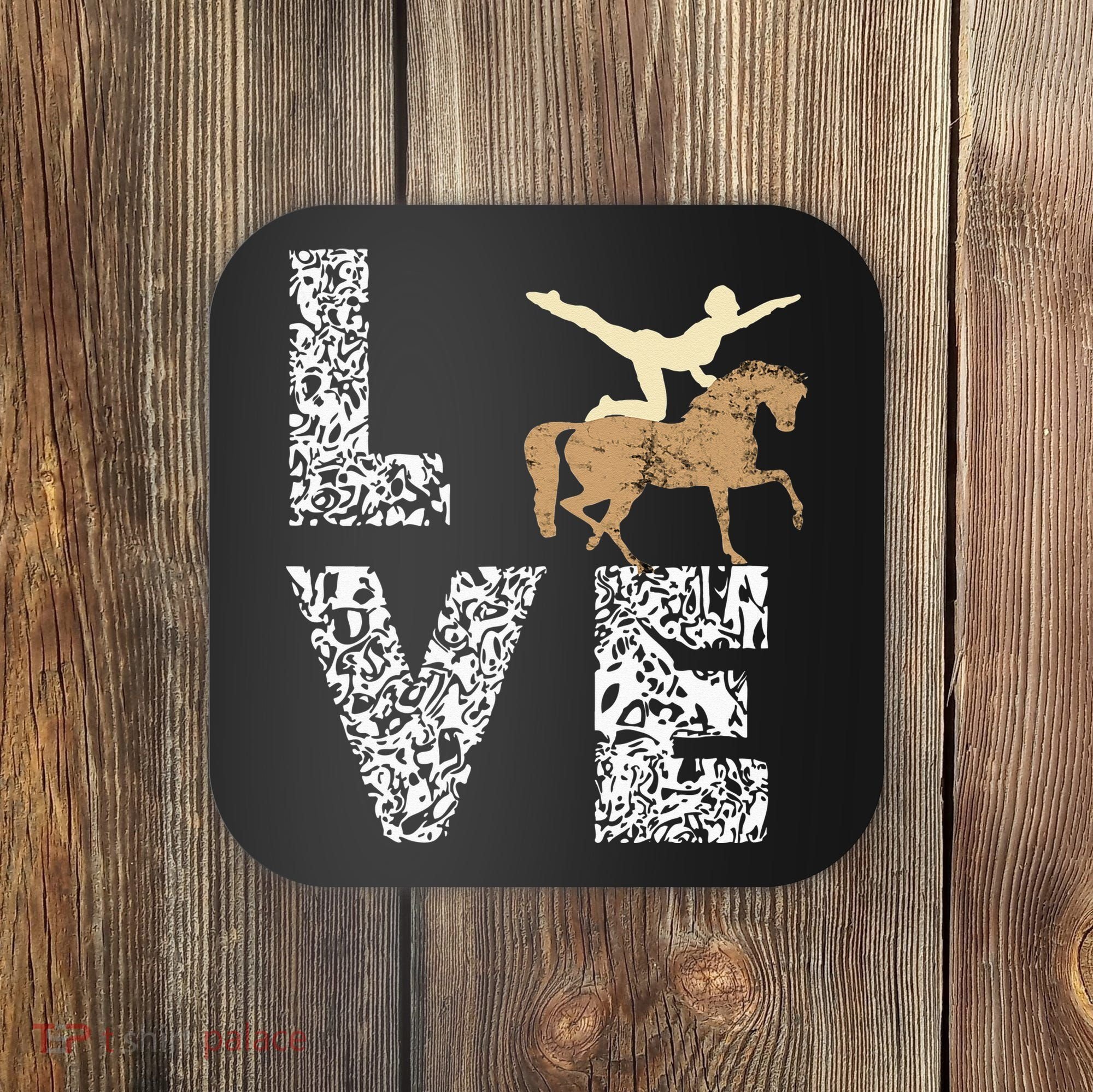 Vaulting Love Horseback Equestrian Horse Riding Acrobatics Coaster