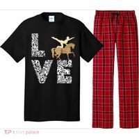 Vaulting Love Horseback Equestrian Horse Riding Acrobatics Pajama Set thumb 0