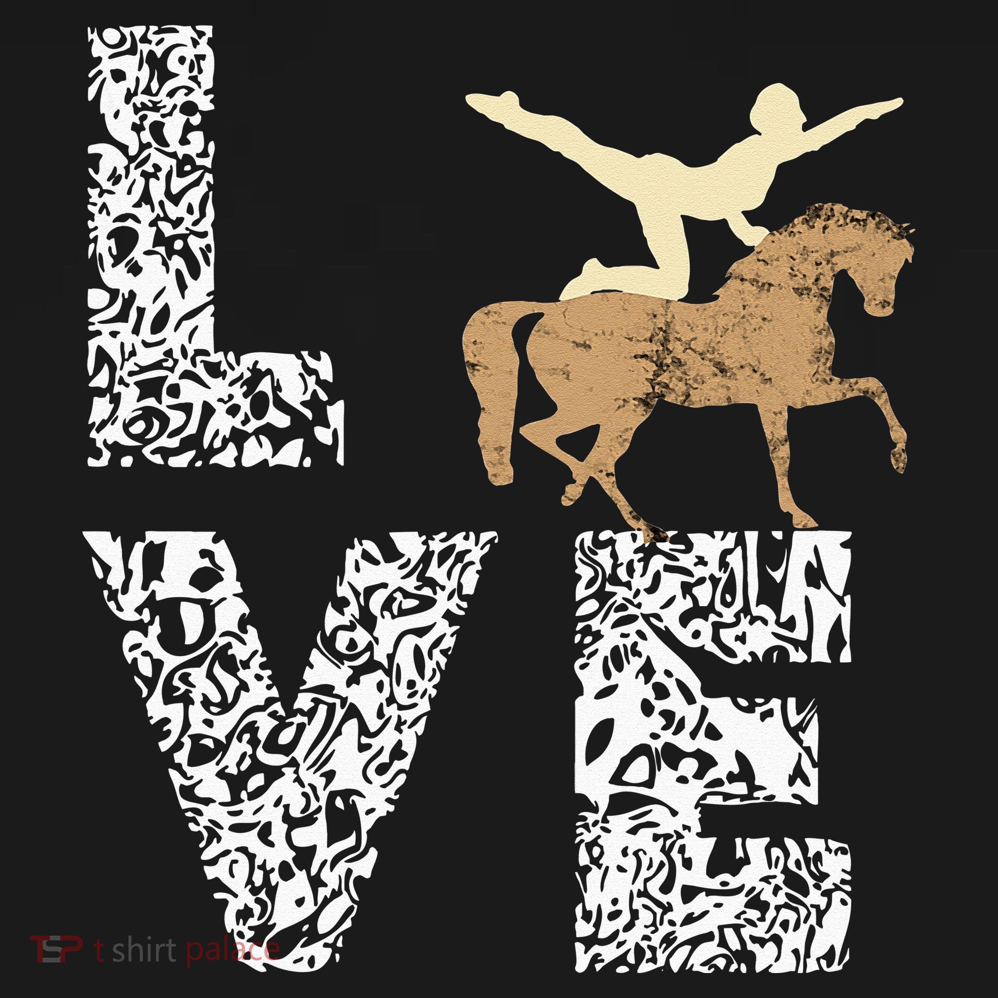 Vaulting Love Horseback Equestrian Horse Riding Acrobatics Women's Tank Top
