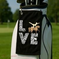 Vaulting Love Horseback Equestrian Horse Riding Acrobatics Golf Towel thumb 2
