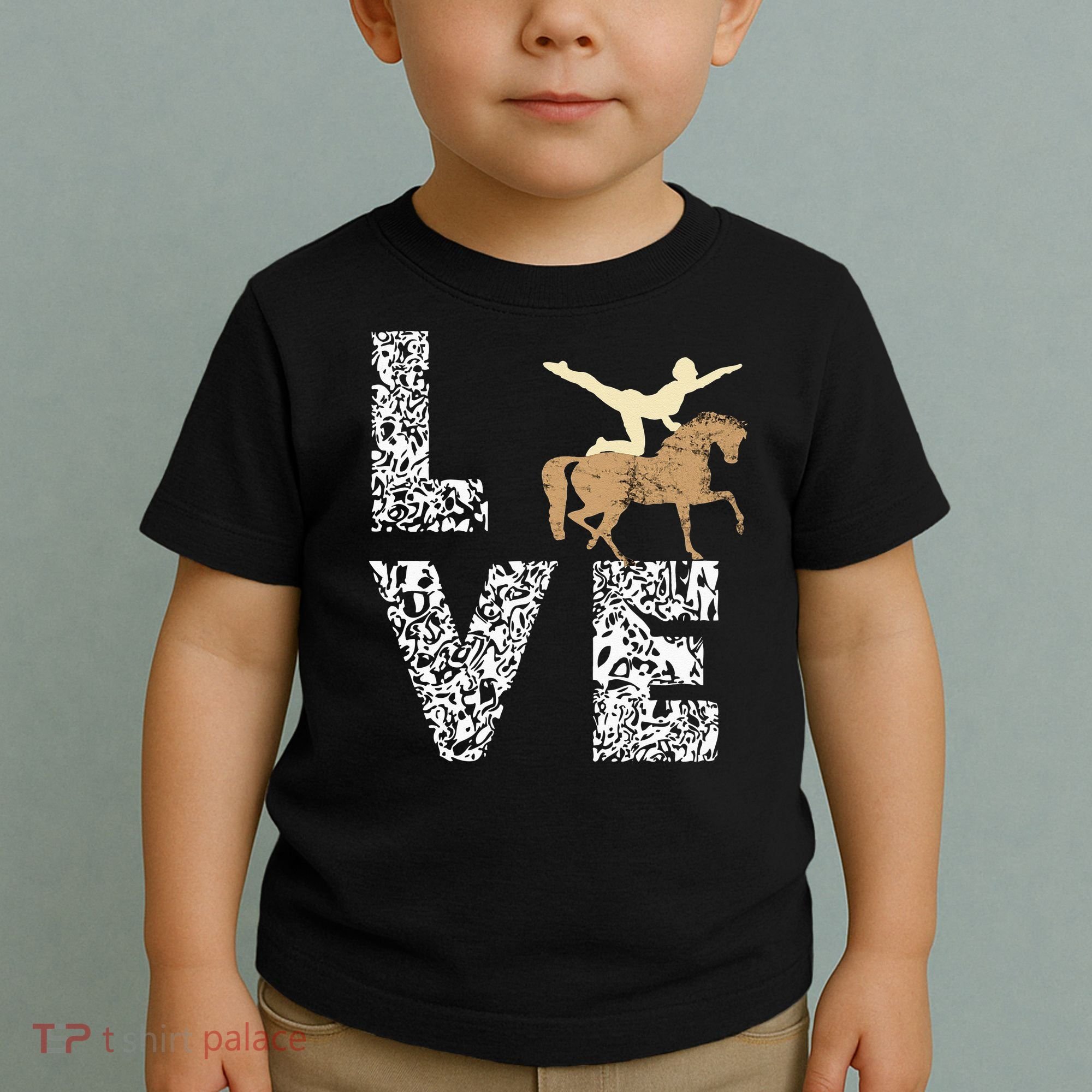 Vaulting Love Horseback Equestrian Horse Riding Acrobatics Toddler T-Shirt