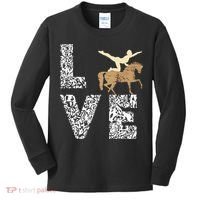 Vaulting Love Horseback Equestrian Horse Riding Acrobatics Kids Long Sleeve Shirt thumb 0